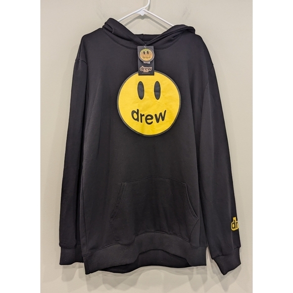 🆕 Drew House Mascot Smiley Face Hooded Cotton Sweatshirt Size XL - Picture 1 of 11